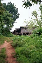 to 81K Jpeg Looking up the path at the entrance to Pein Ne Bin village, a Silver Palaung village, near Kalaw in southwestern Shan State