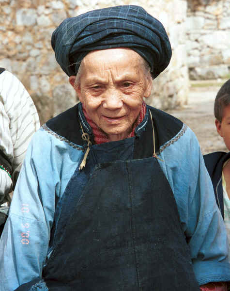 Old Bouyei woman - Bi Ke village, Mi Gu township, Zhenfeng county, Guizhou province 0010t02.jpg