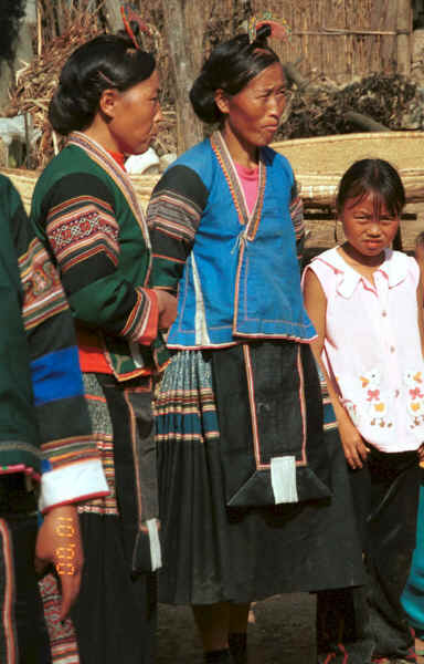 Side Comb Miao married women and a child - Pao Ma Cheng village, Teng Jiao township, Xingren country, Guizhou province 0010n05.jpg