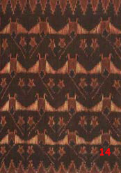 to 86K Jpg - detail of manta ray motif from Theorara's sarong. This motif is unique to the Lamalera area