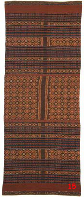 to 72K Jpg - sarong by Anastasia Bataona with Patola motif. Handspun cotton and natural dyes. Lamalera