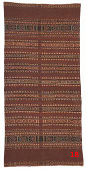 to 91K Jpg - Wate-mea (Red sarong), from Ili Api, woven by Juliana Boy. The ikat was dyed by another lady in the village.