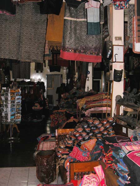 Jpeg 57K The crammed interior of Kesorn Arts, the tribal artifacts shop of Kesorn and Bucklee Bell in Chiang Mai  3398