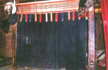 15. to Jpeg 47K Phaa kang room divider in late Sipsong Tjao Tai Style, made by Tai Dam, Houa Phan province. The pattern has been applied with applique technique. 134 x 194 cm. Fig. 9.30. page 218 in "Lao-Tai Textiles: The Textiles of Xam Nuea and Muang Phuan" by Patricia Cheesman and published by Studio Naenna Co in 2004.