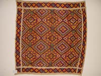 to 75K Jpg 11 - Yakan cotton and silk tapestry headcloth, Basilan Island, early 20th century. 75 cm x 75 cm