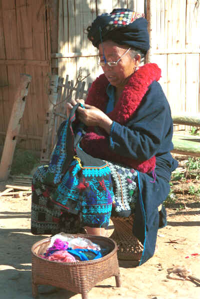 A Yao woman working on her embroidery in a village in the hills around Chiang Rai 8812q10.jpg